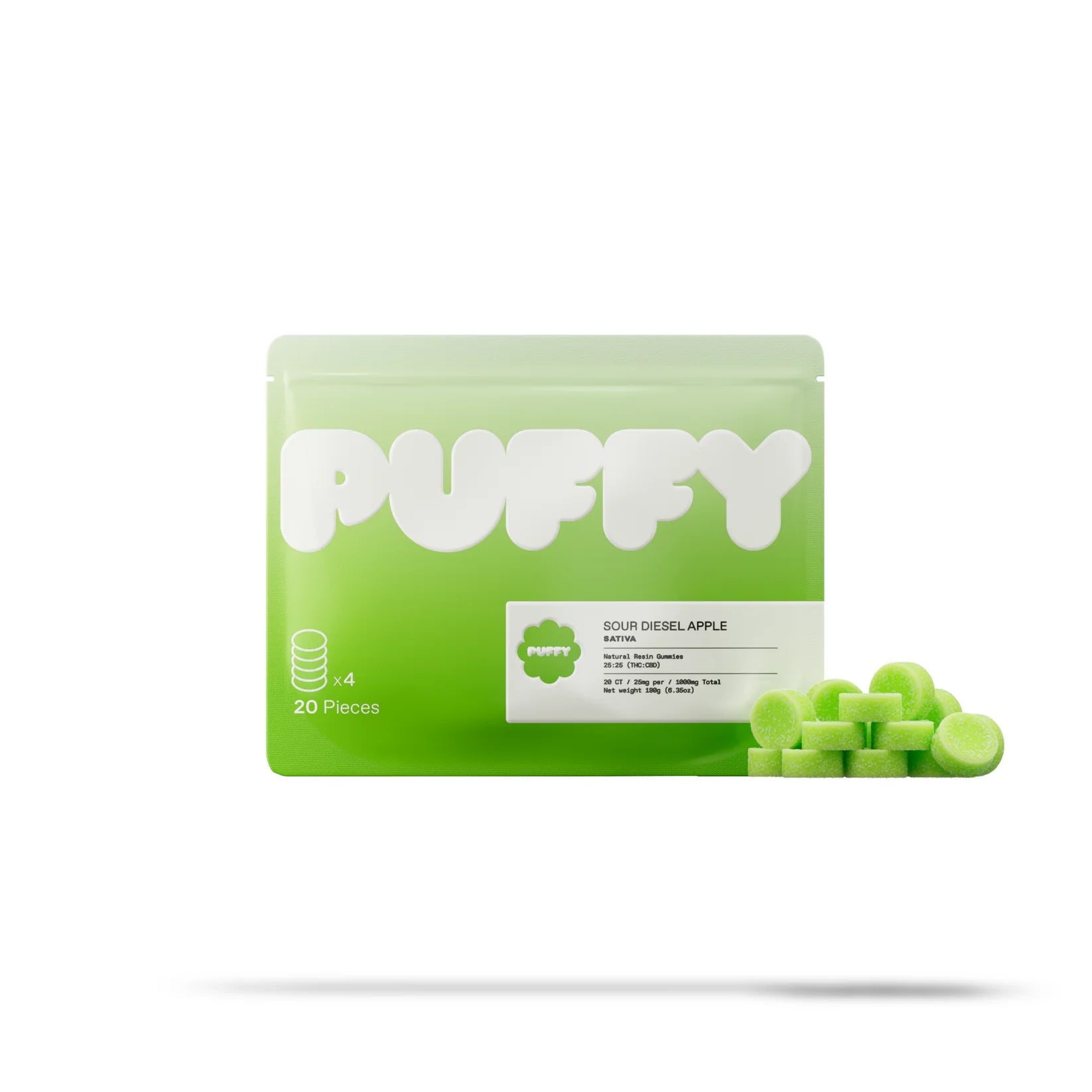 PUFFY Natural Resin Gummies | 500 mg