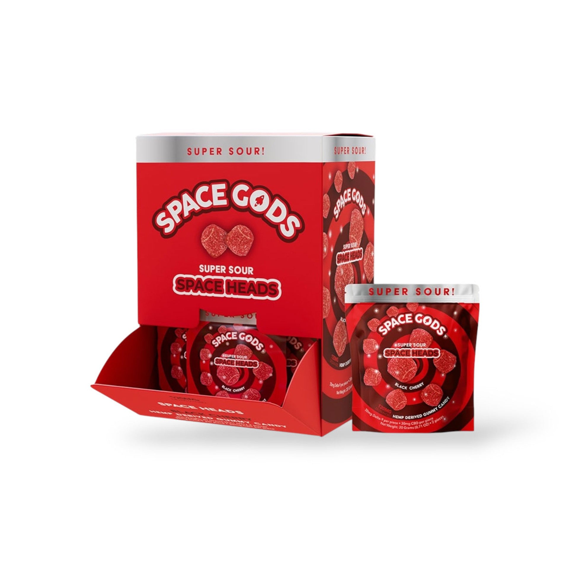 Space Gods Sour Space Heads gummies | (2ct) 120mg