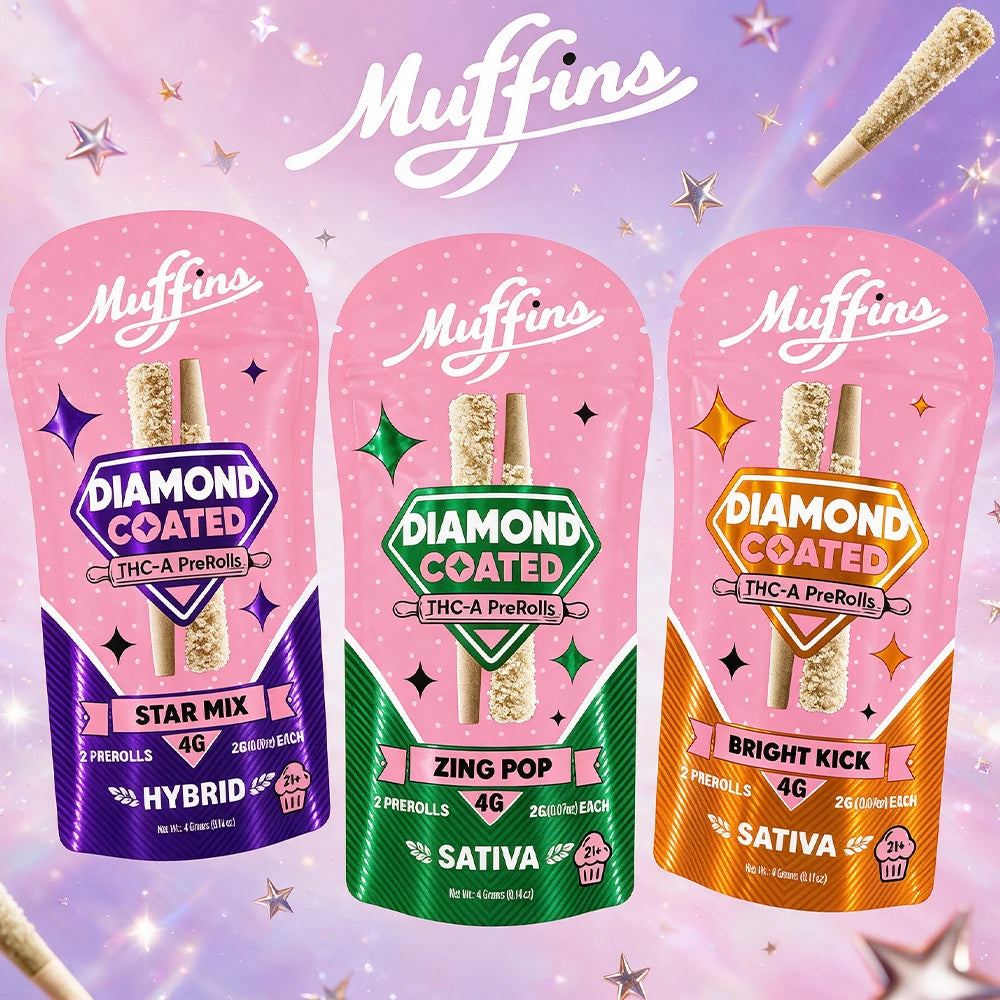 4G | Muffins Diamond Coated Pre Rolls