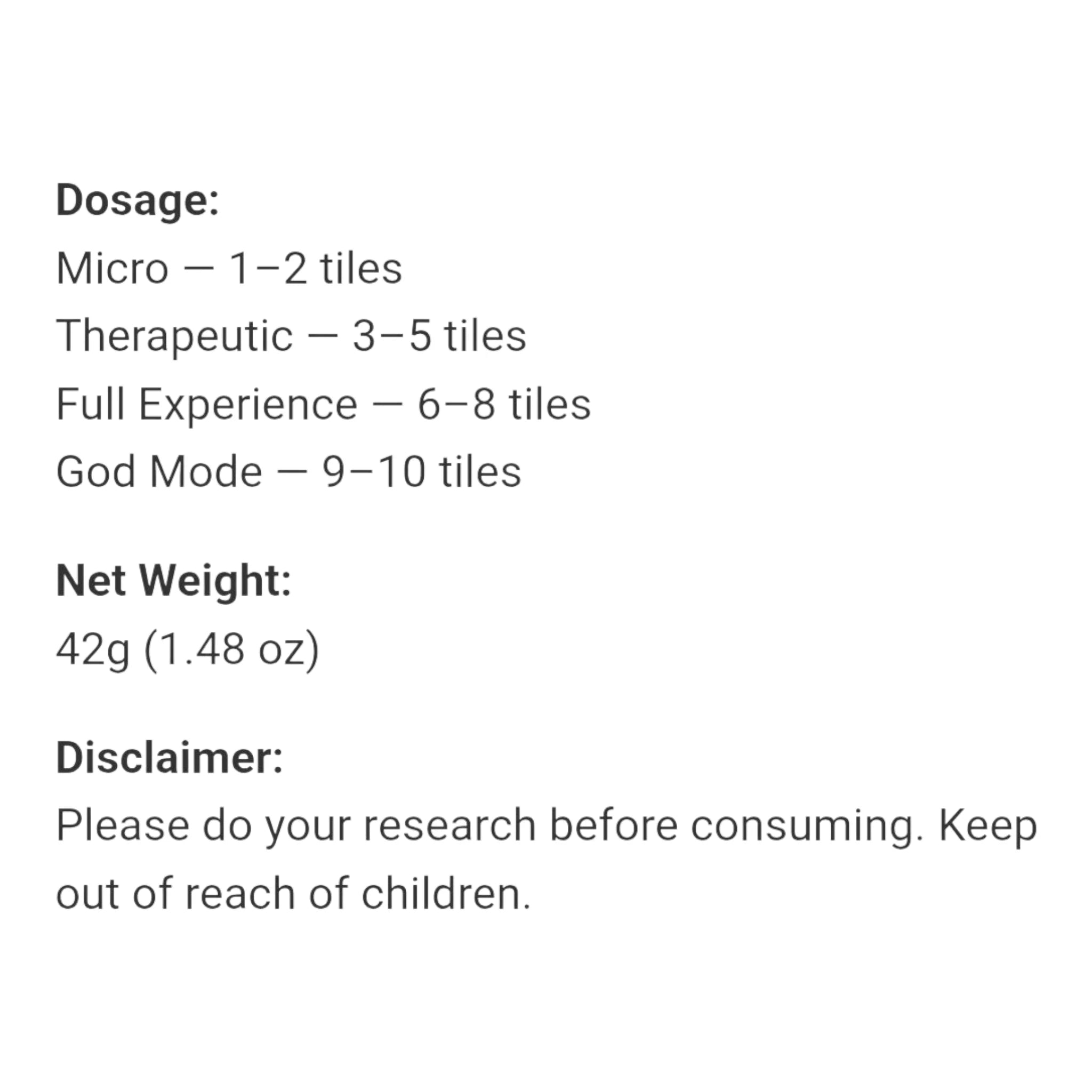 Dark Crunch mushrm Chocolate Bar 5g